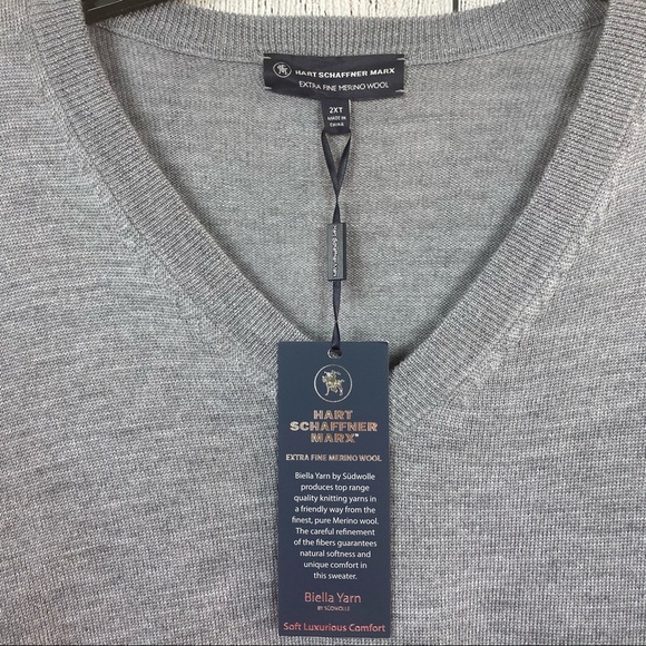 HART SCHAFFNER MARX - Men’s Wool Sweater - 2XT - Picture 5 of 9